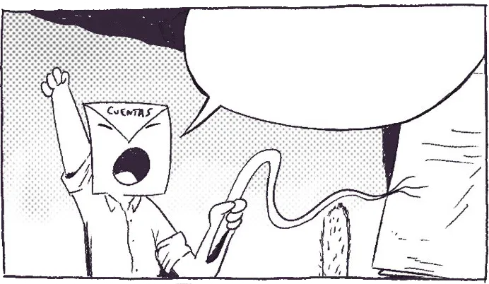 Un perfil de cuentas griando con un látigo en la mano