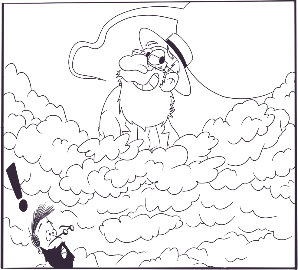 Un hombre hablando mientras Raúl lo mira sorprendido